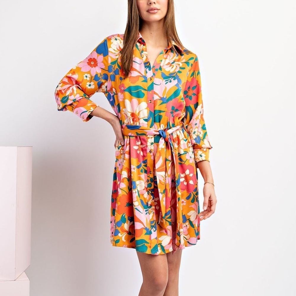 NWT Silky floral Print Dress